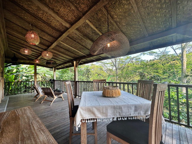Terrace-1st-floor-Joglo Luxury villa in Ubud surrounded by greenery offering a peaceful and private stay
